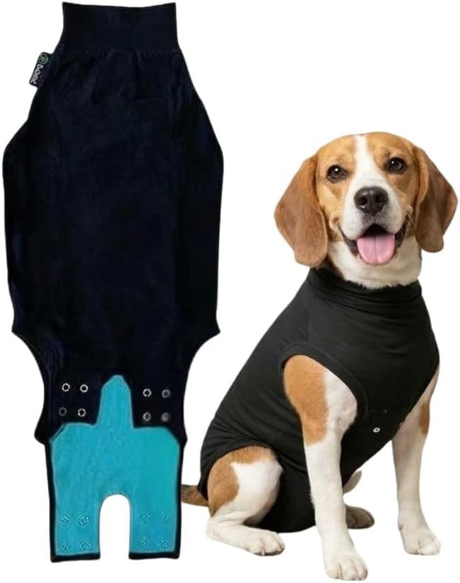 SUITICAL Recovery Suit Dog, XXX-Small, Black