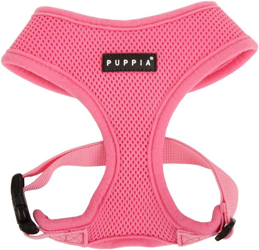 PUPPIA Soft Mesh Dog Harness Pink Medium