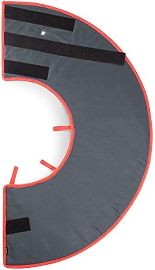 KAZOO Recovery Collar, Grey/Orange, XL.