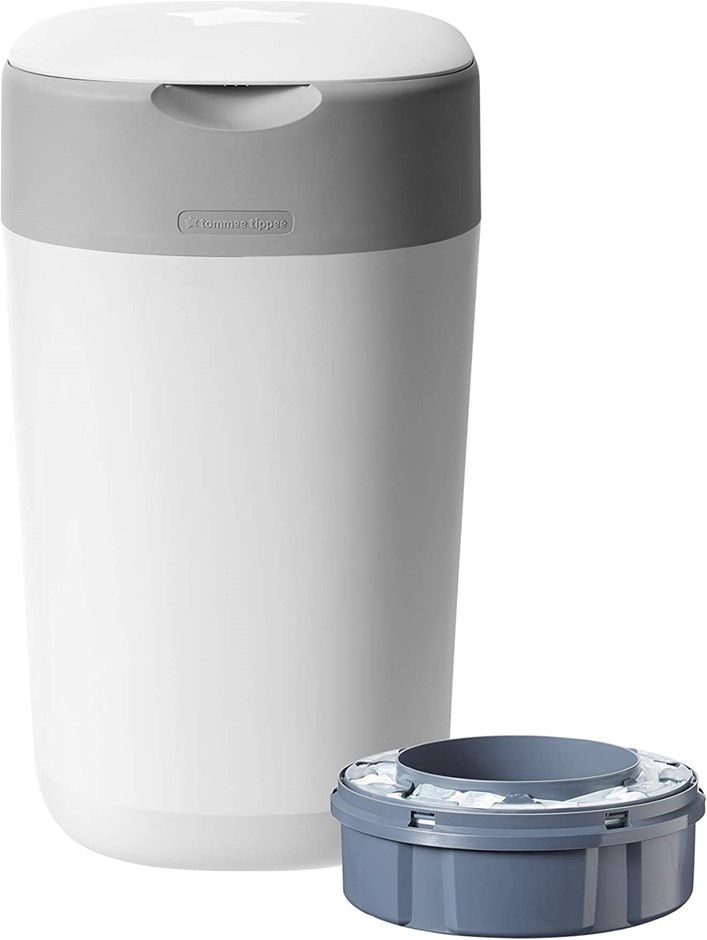 TOMMEE TIPPEE Twist and Click Advanced Nappy Disposal Bin System Powered b