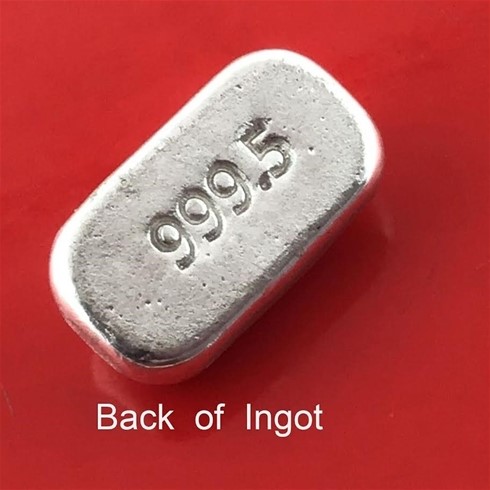 Silver Bullion 999.5 Fine Grade 5 Grams Investor Quality Ingot Bar Hand Pou