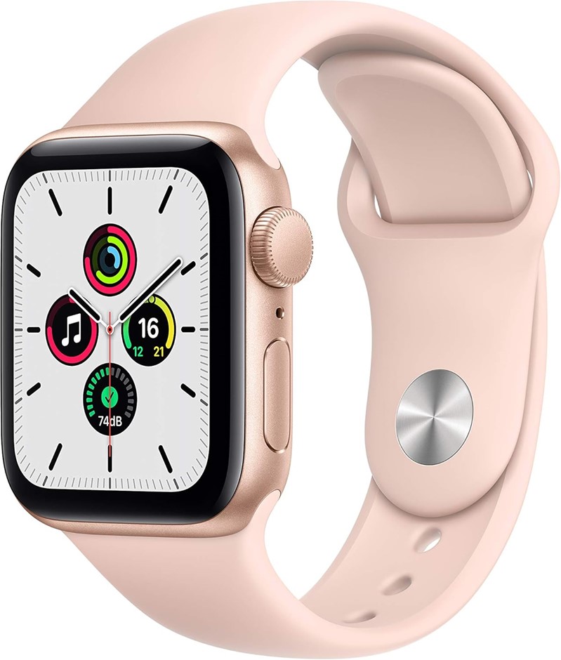 APPLE Watch SE (GPS, 40mm) - Gold Aluminium Case with Pink Sand Sport Band.