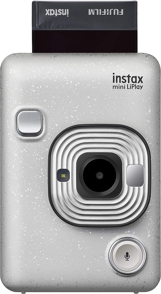 INSTAX FUJIFILM Mini LiPlay Hybrid Instant Camera and Printer (Stone White)