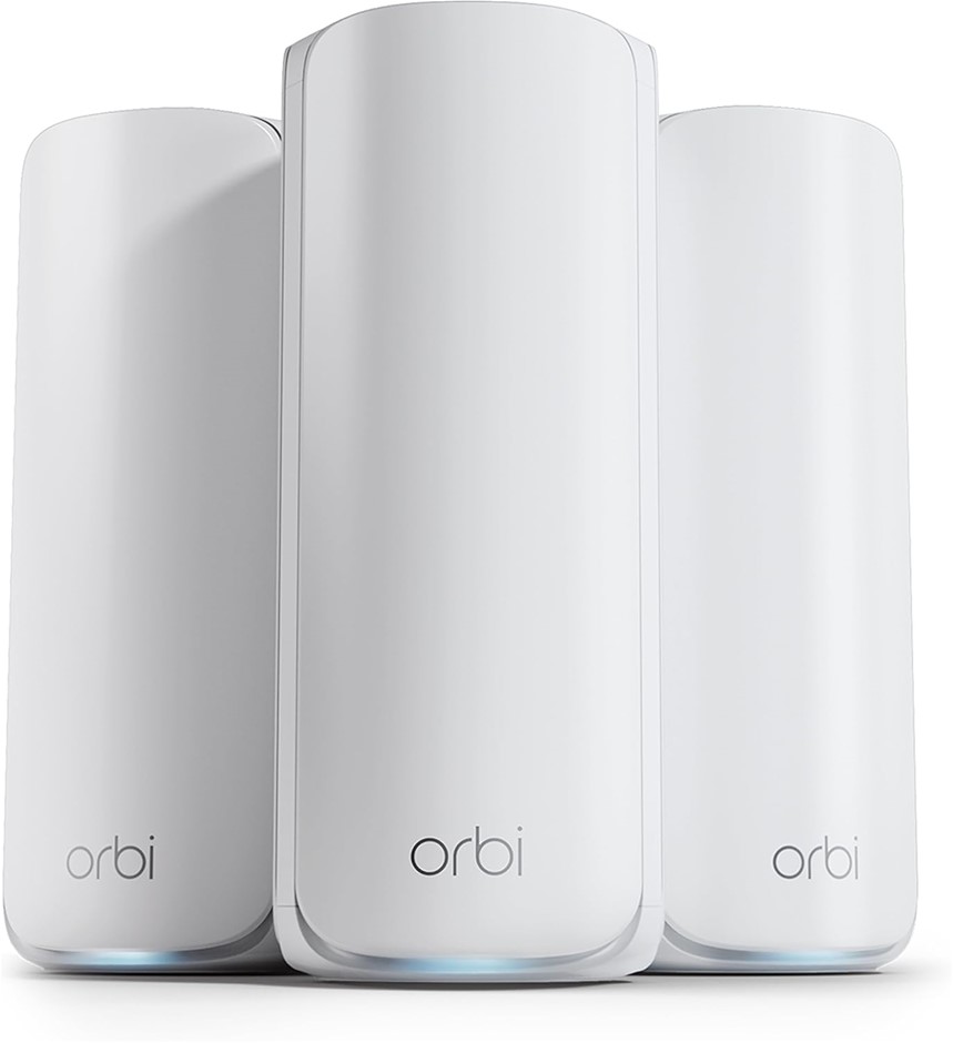 NETGEAR Orbi 870 Series Tri-Band WiFi 7 Gaming Mesh System (RBE873). RRP: $