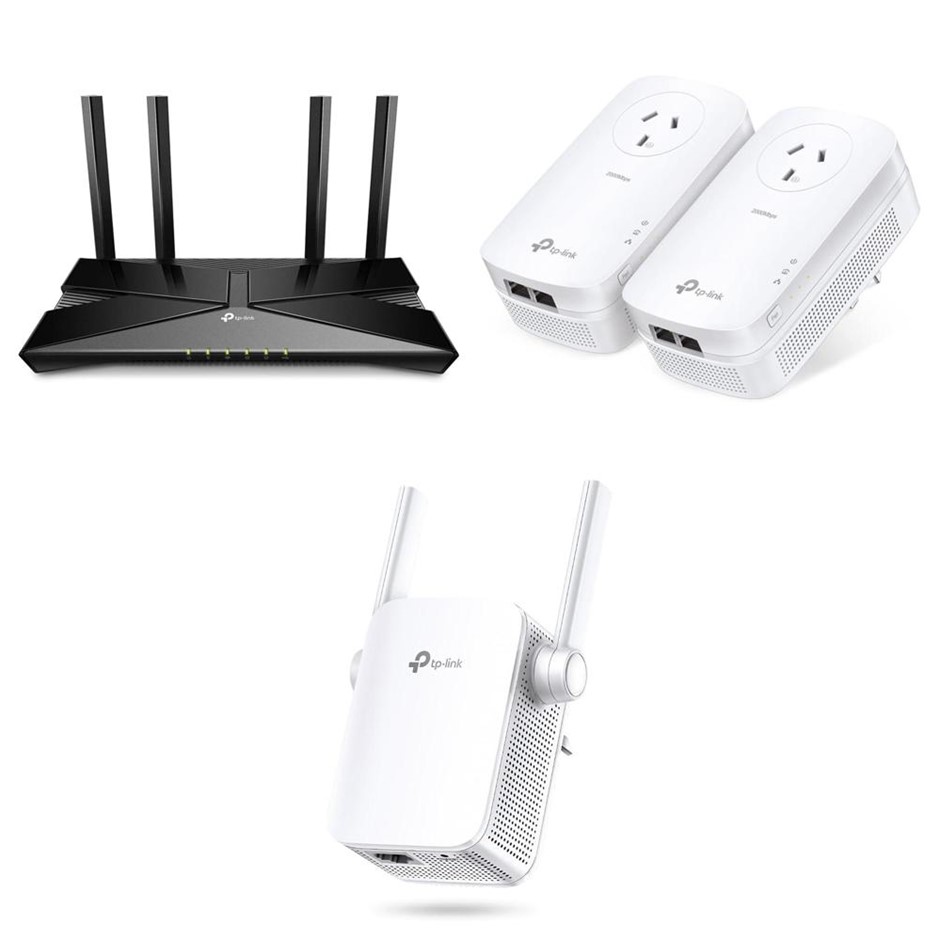 3 x Assorted Networking Devices. 1 x TP-LINK Archer AX20 AX1800 Dual Band W