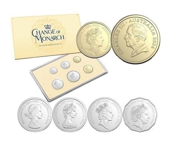 2024 Change Of Monarch Ram Mint Year Set Charles Queen 6 Coin Set