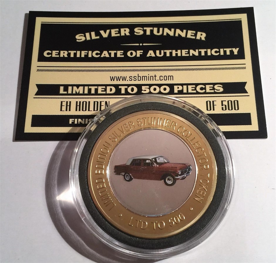 NEW EH Holden Colour Silver Stunner Coin with C.O.A. LIMITED TO ONLY 500