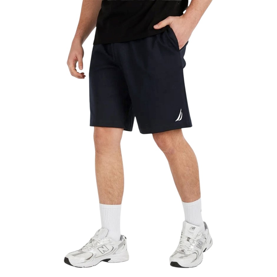 NAUTICA Men's Tech Interlock Shorts, Size S, Navy, KS0225.