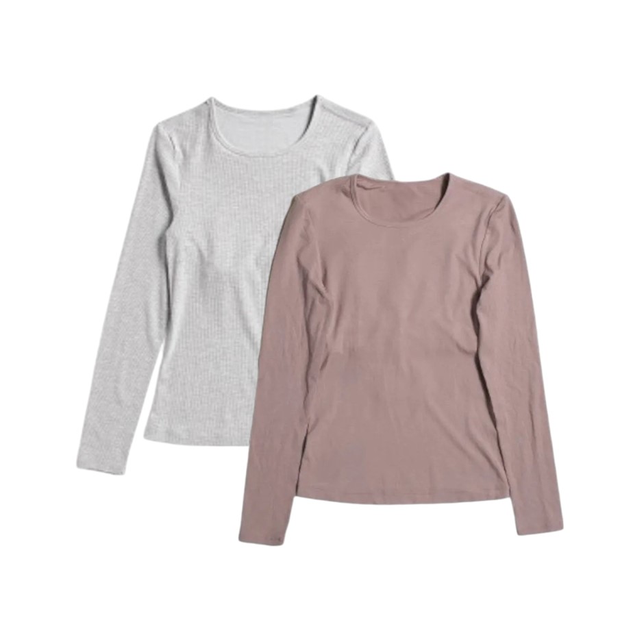 4 x YOGALICIOUS Women's Rib Long Sleeves, Size L, Assorted Colours. NB: col