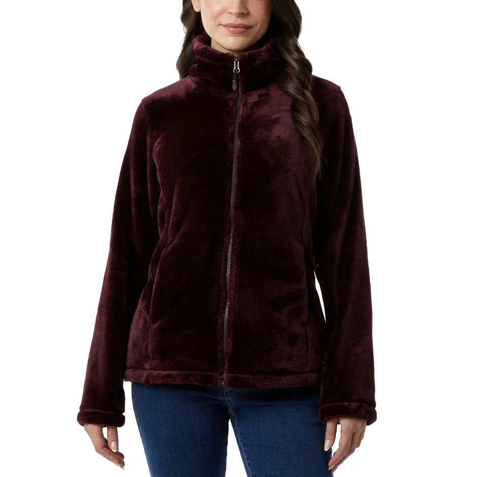 32DEGREES Women's Faux Fur Jacket, Size L, Purple.