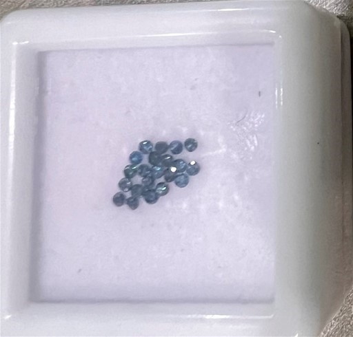 0.20 Carat Blue diamond various HPHT
