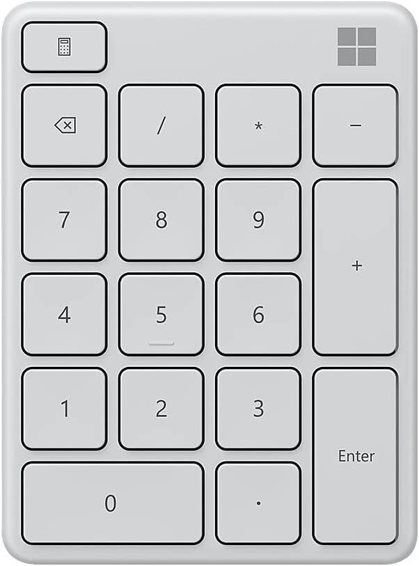 Microsoft Bluetooth Number Pad (23O-00021) - Glacier.