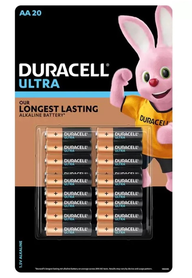 Duracell Ultra AA Batteries 26 Pack. NB: opened packaging