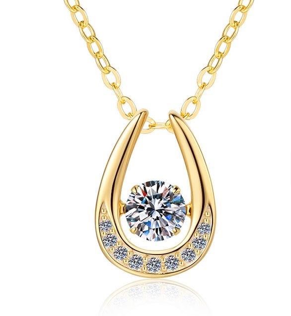 1.0ct GRA Moissanite white Brilliant Cut 925 Sterling Silver Pendant