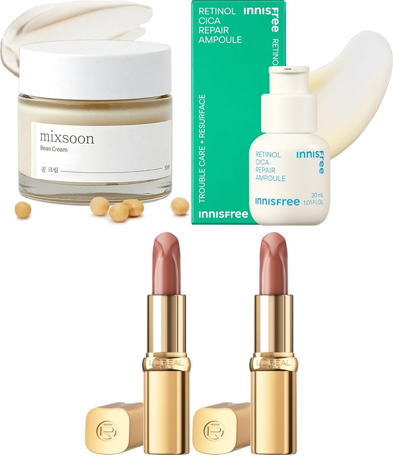 MIXSOON Bean Cream (50 ml) + INNISFREE Retinol Cica Repair Ampoule (30 ml)