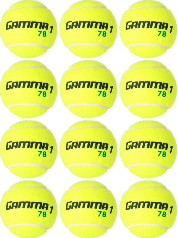 GAMMA Green 78 Dot Training Tennis Balls for Beginners, Low-Compression Cor