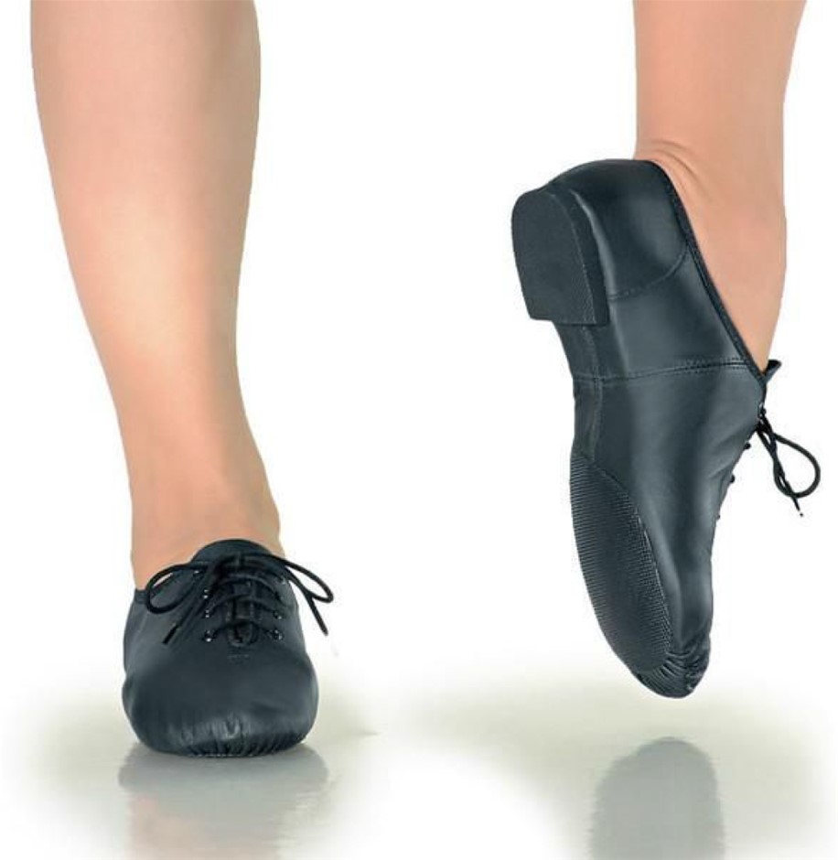 So Danca Child Split Sole Leather Jazz Boot with Drawstring - Size 2.5L
