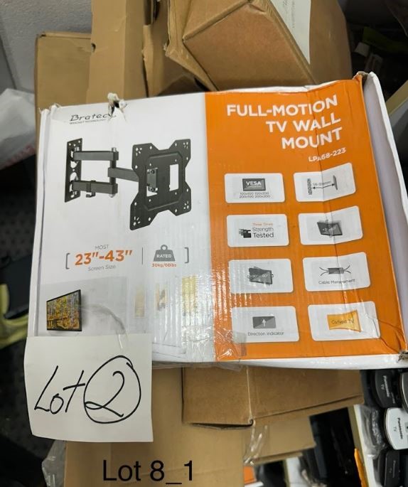 END OF LEASE SALE: Large Quantity of Tv Wall Mounts