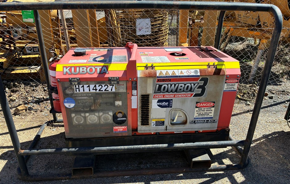 2021 Kubota GL9000 Generator - Diesel - 9.0kva - Mackay