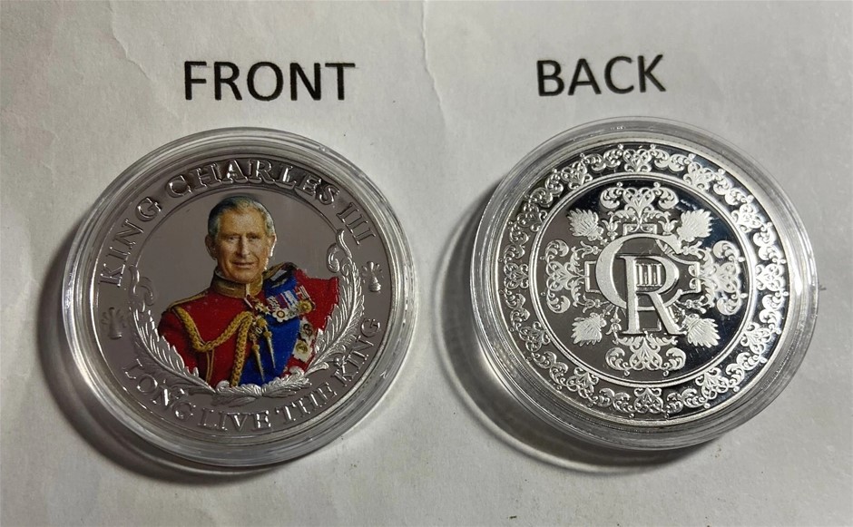 Majesty King Charles 111 1oz Collector token999 Fine Silver Plated Colour