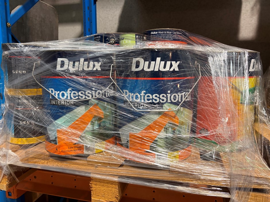 Pallet Comprising New Never Used Large Qty of Dulux ,Wattyl & Accent Paint