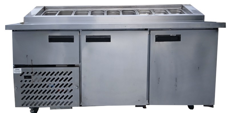 Anvil UBP1800 - 2 & ½ door Pizza Preparation Stainless steel Fridge