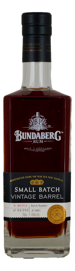 Bundaberg Rum M.D.C. Small Batch - Vintage Barrel  2014 (1x 700mL), QLD.