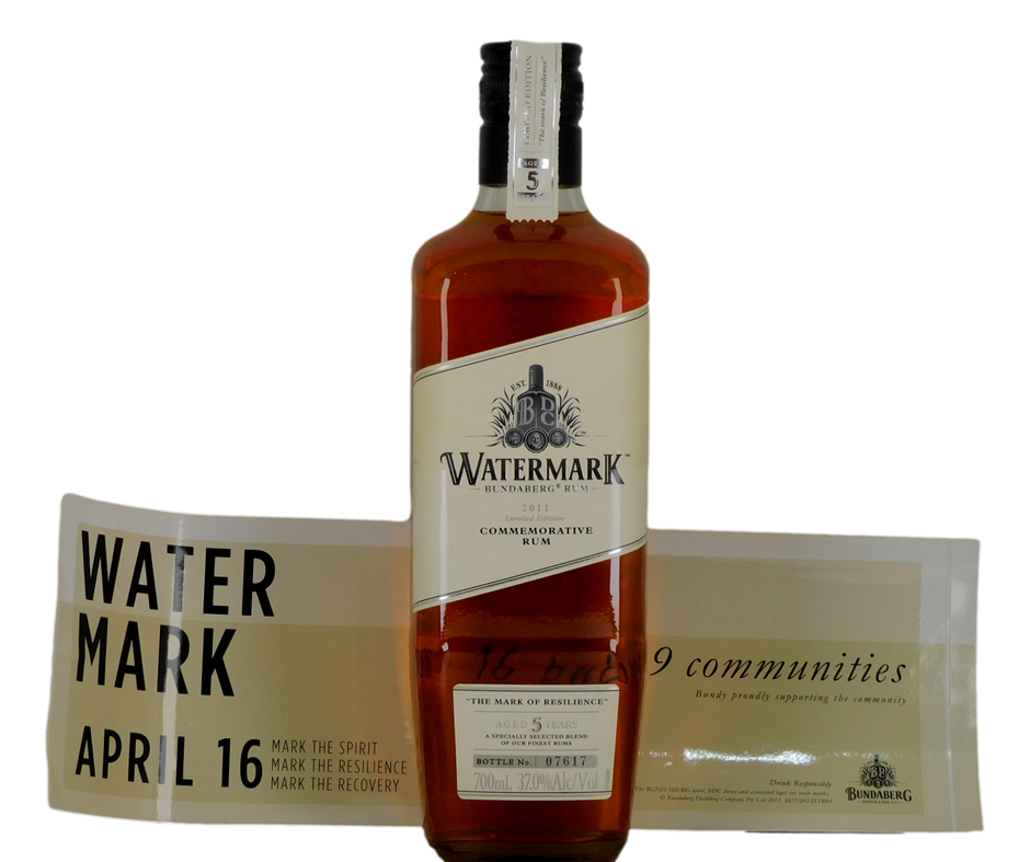 Bundaberg Rum Watermark Commemorative Rum - 5 Yrs. Old 2011 (1x 700mL), QLD