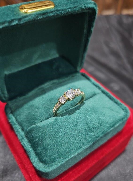 14K/Italy 1.5ctw Yellow Gold Filled Ring(stamped)Warranty Quality-9US