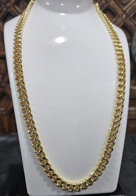 18k Italy Stamped Yellow Gold Filled Chain-50cm-Bonus Gift