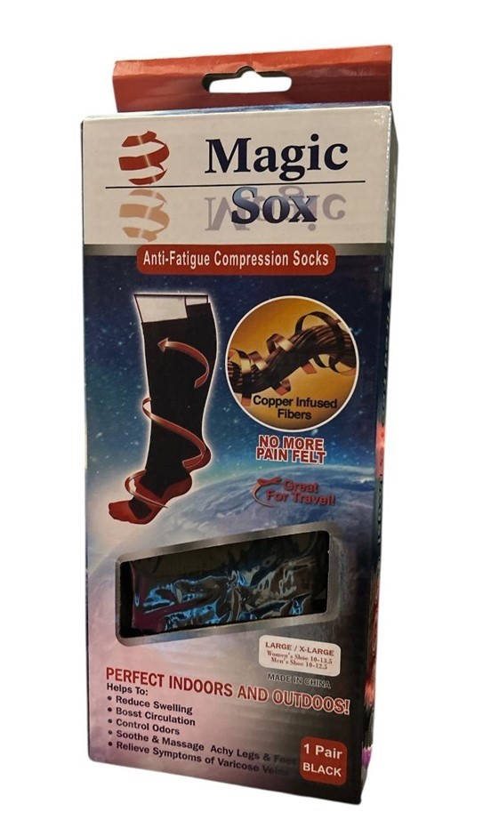 Pair of Black Magic Anti-Fatigue Compression Socks
(Size: Large/X-Large)