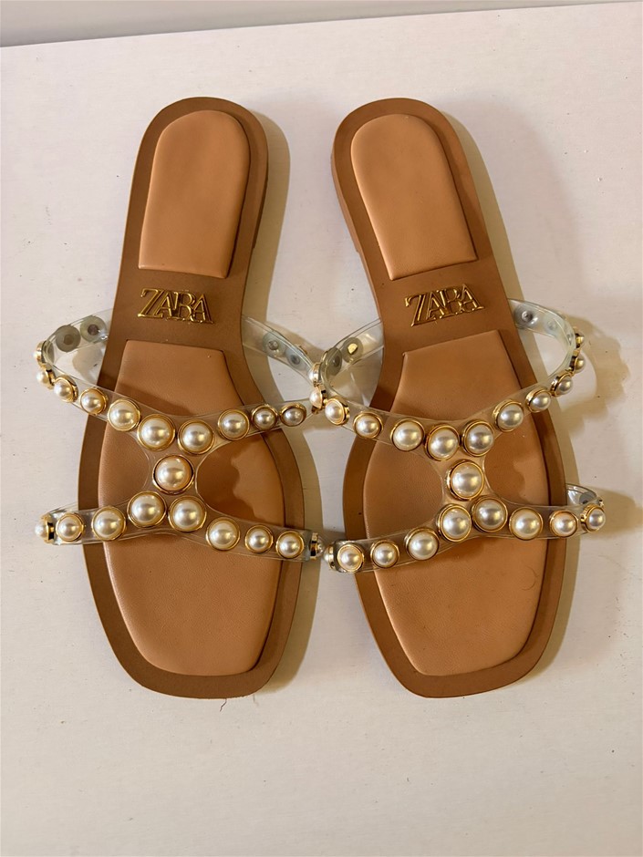 ZARA Women's Flat Sandals (Size: 37)