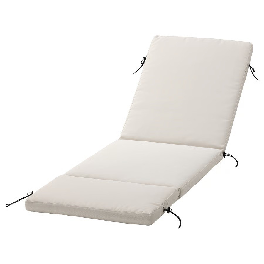 2x IKEA 'FROSON' Sun Lounger Cushions (Beige) (Size: 190x60cm)