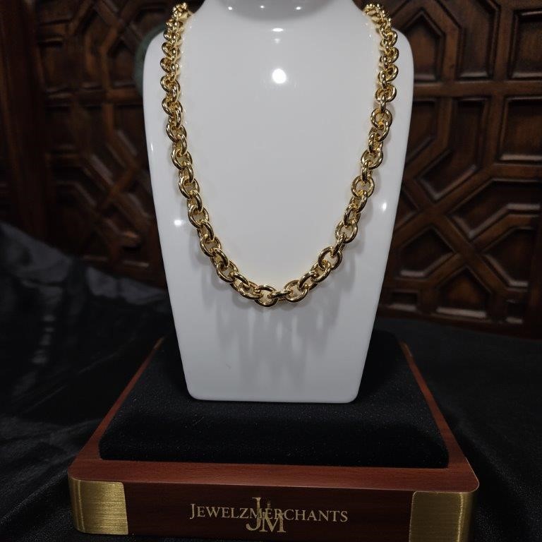 18k Italy Stamped Yellow Gold Filled Chain-60cm-Bonus Gift
