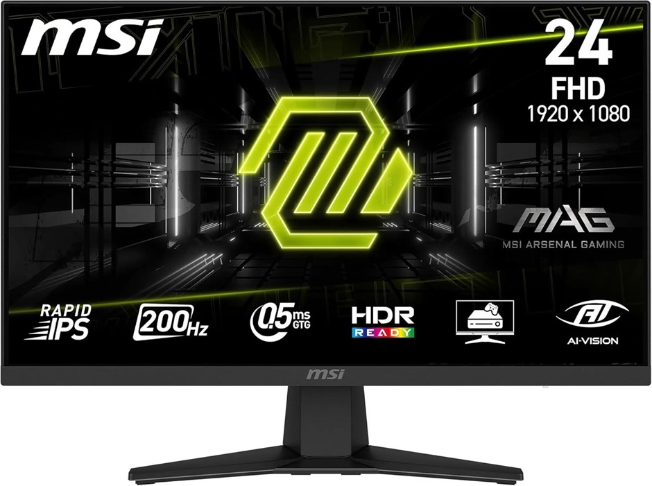 MSI MAG 244F 24' FHD (1920 x 1080) IPS Gaming Monitor, 200Hz, 0.05ms GTG, H