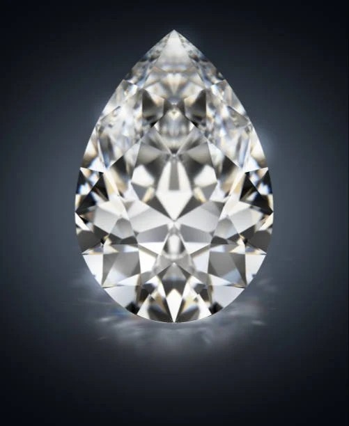 0.03 carat pear shape white fancy diamond
