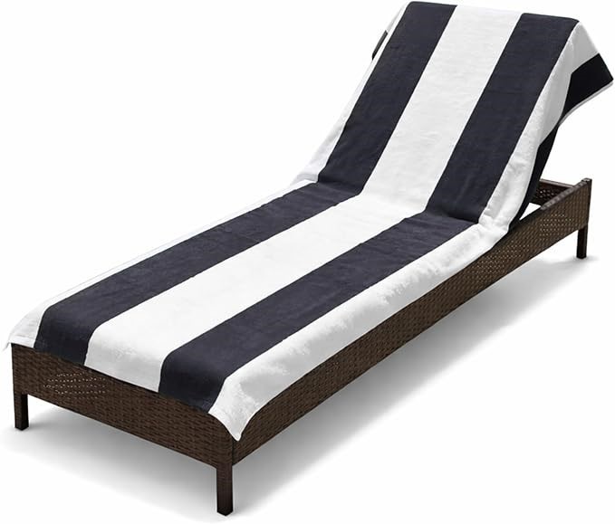 SUPERIOR Classic Lounge Chair Cover Towel, Premium Cotton Oversized Slip In