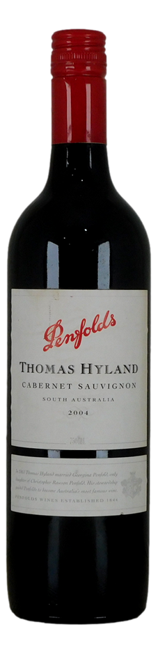 PENFOLDS THOMAS HYLAND CABERNET SAUVIGNON 2004 (1x 750mL), SA.