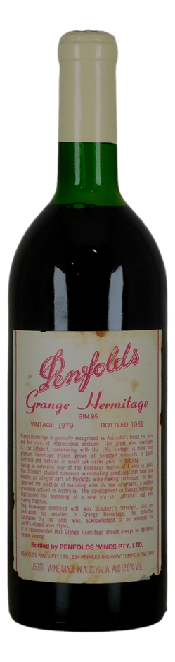 Penfolds Bin 95 Grange Hermitage 1979 (1x 750mL), SA.