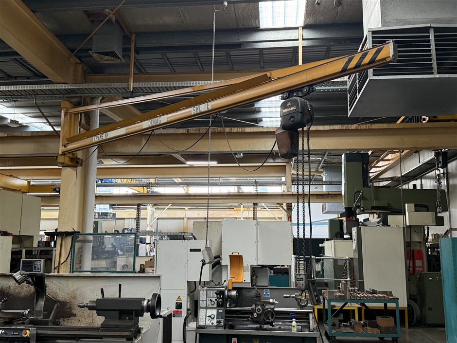 Radial Arm Hoist with Demag 1T Pendant Control Chain Hoist