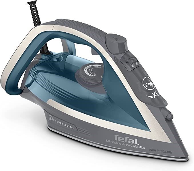 TEFAL UltraGlide Plus Steam Iron, Teal, FV5844. NB: Minor use & Some water