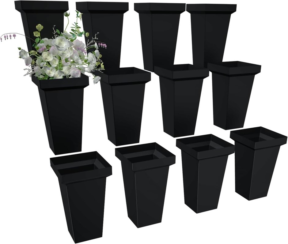 LHYSON Flower Buckets, for Cut Flowers Plastic Square for Floret Shops, Pat