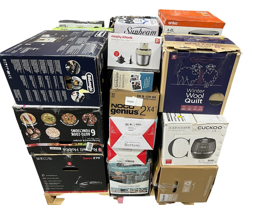 50 x Returned Assorted Kitchen and Home Appliances, comprising: