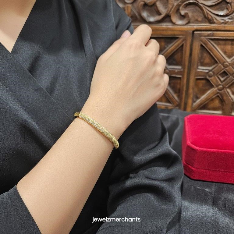 18KGold Filled/Italy Stamped Yellow  Bangle -57MM-Bonus Gift