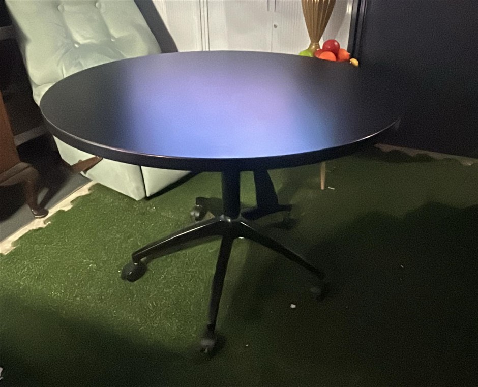 Round Adjustable Table (Black)