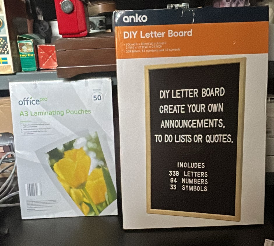 1x DIY Letter Board, 1x A3 Laminating Pouches