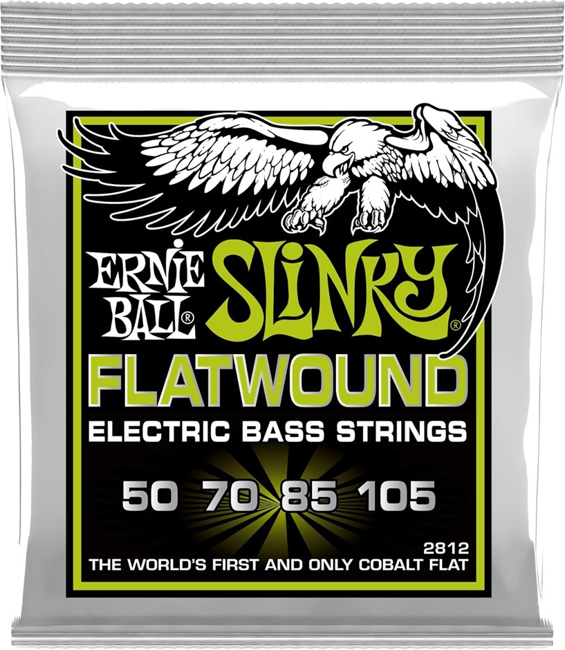 Ernie Ball Regular Slinky Flatwound Electric Bass Strings - 50-105 Gauge. N