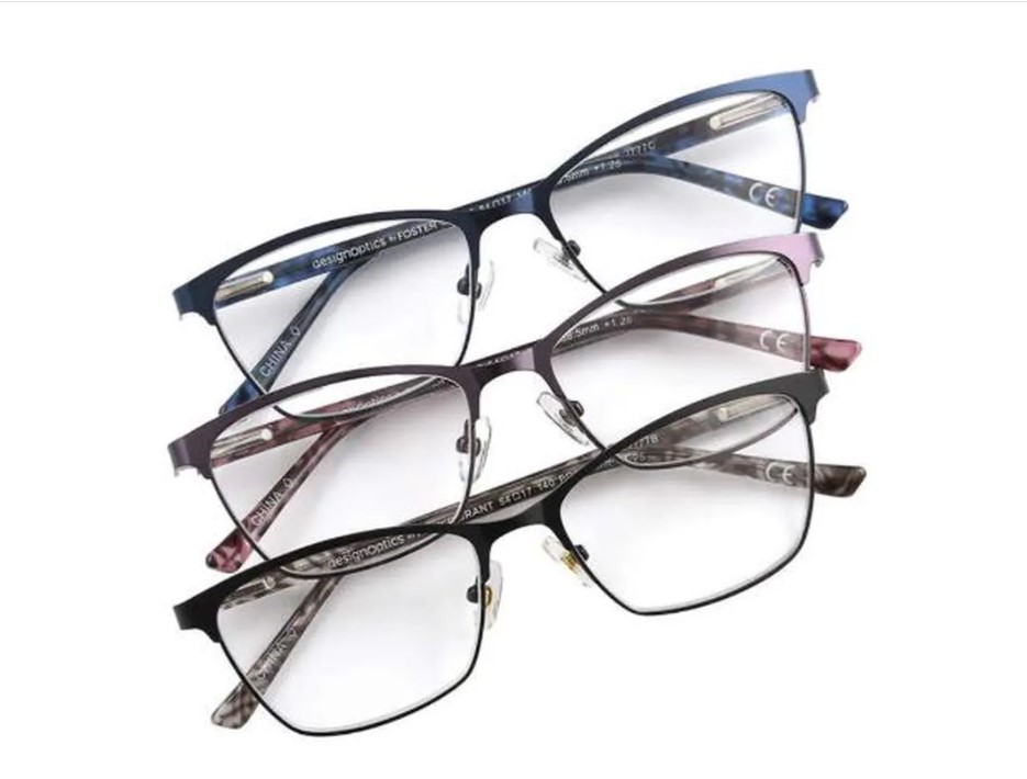 DESIGN OPTICS by Foster Grant, 3197, Metal Half Rim Reading Glasses, 3 Pack