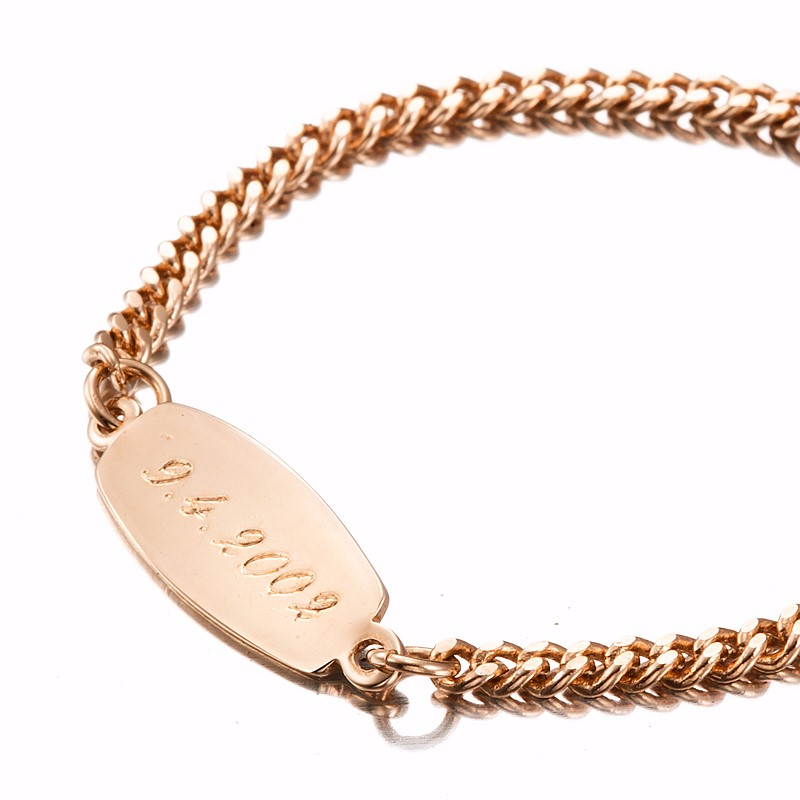BIJ'OR - 18ct Rose Gold Plated 4.5" Baby ID Bracelet w/ Clasp