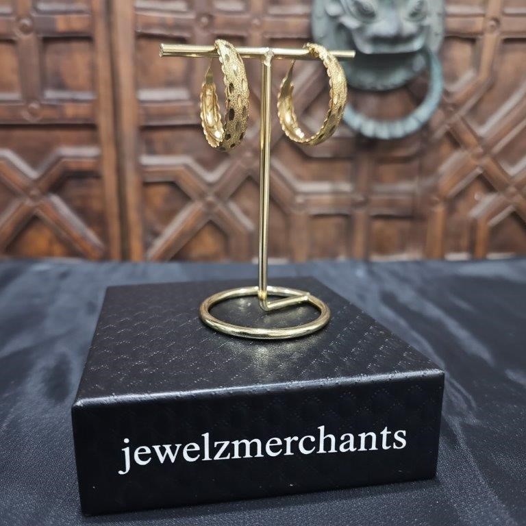 22K/Italy  Gold Filled Earring -(stamped 22K/Italy)-Warranty Quality-Bonus